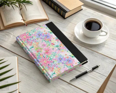 Light Pink Preppy Pastel Floral Maximalist Floral Pattern