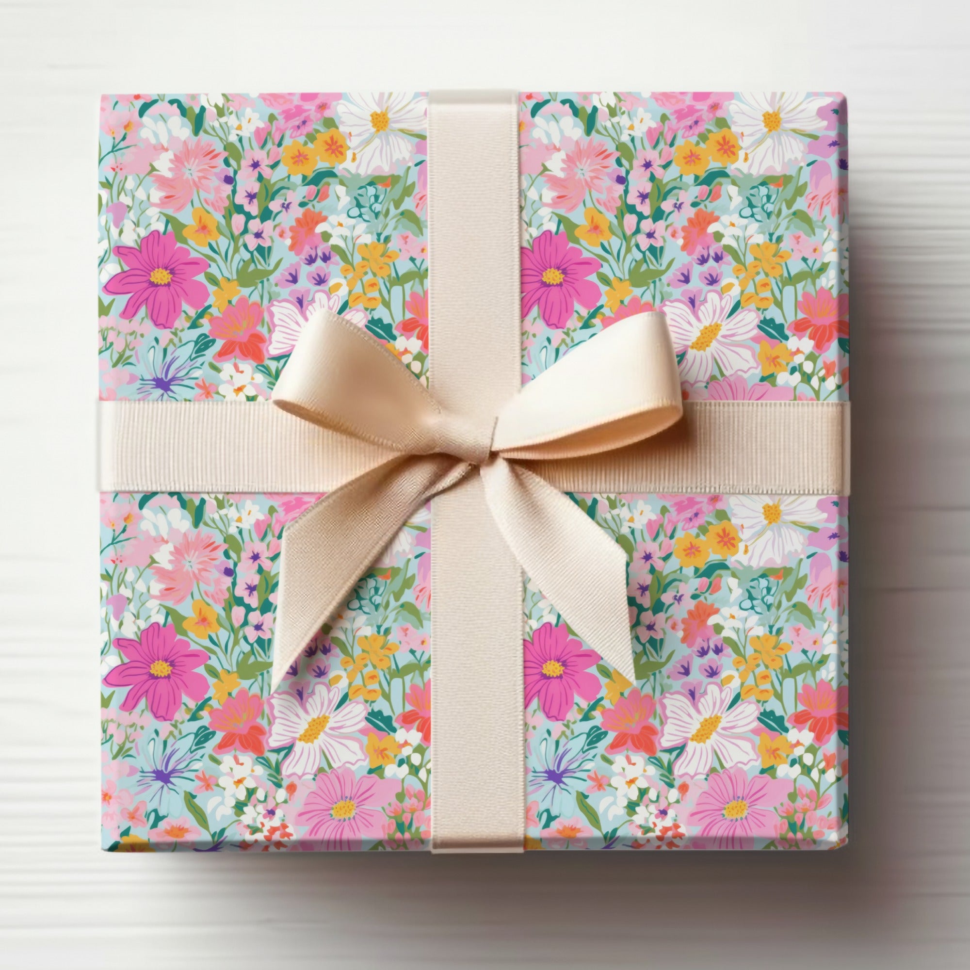 Light Pink Preppy Pastel Floral Maximalist Floral Pattern Digital
