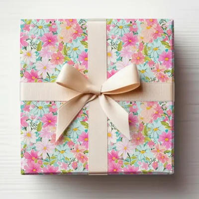 Light Pink Preppy Pastel Floral Maximalist Floral Pattern Digital