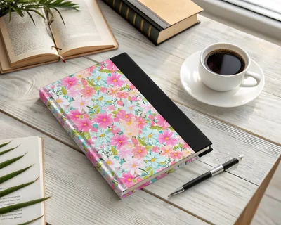 Light Pink Preppy Pastel Floral Maximalist Floral Pattern Digital