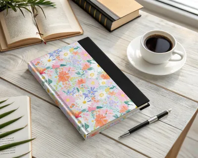 Light Pink Preppy Pastel Floral Maximalist Floral Pattern Digital