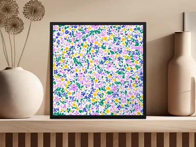 Light Purple Pastel Ditsy Floral Seamless Spring Floral Pattern Digital