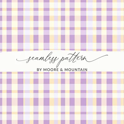 Light Purple Yellow Pastel Checkered Digital
