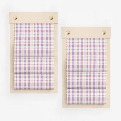 Light Purple Yellow Pastel Checkered Digital