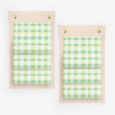Light Yellow Green and White Pastel Checkered Digital