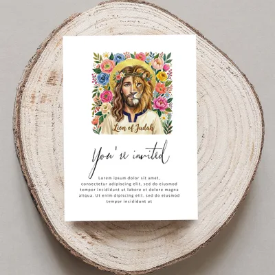 Lion of Judah T-Shirt Digital Design, Jesus Lion Face Shirt, Christian Floral Tee, Faith Gift PNG Sublimation File