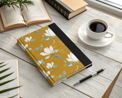 Magnolia Flower Seamless Pattern Arrangement Elegant Repeat Pattern Digital