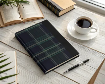 Masculine Plaid Pattern Black and Green Tartan Seamless Digital