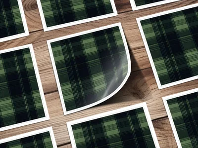 Masculine Seamless Black and Green Tartan Seamless Digital