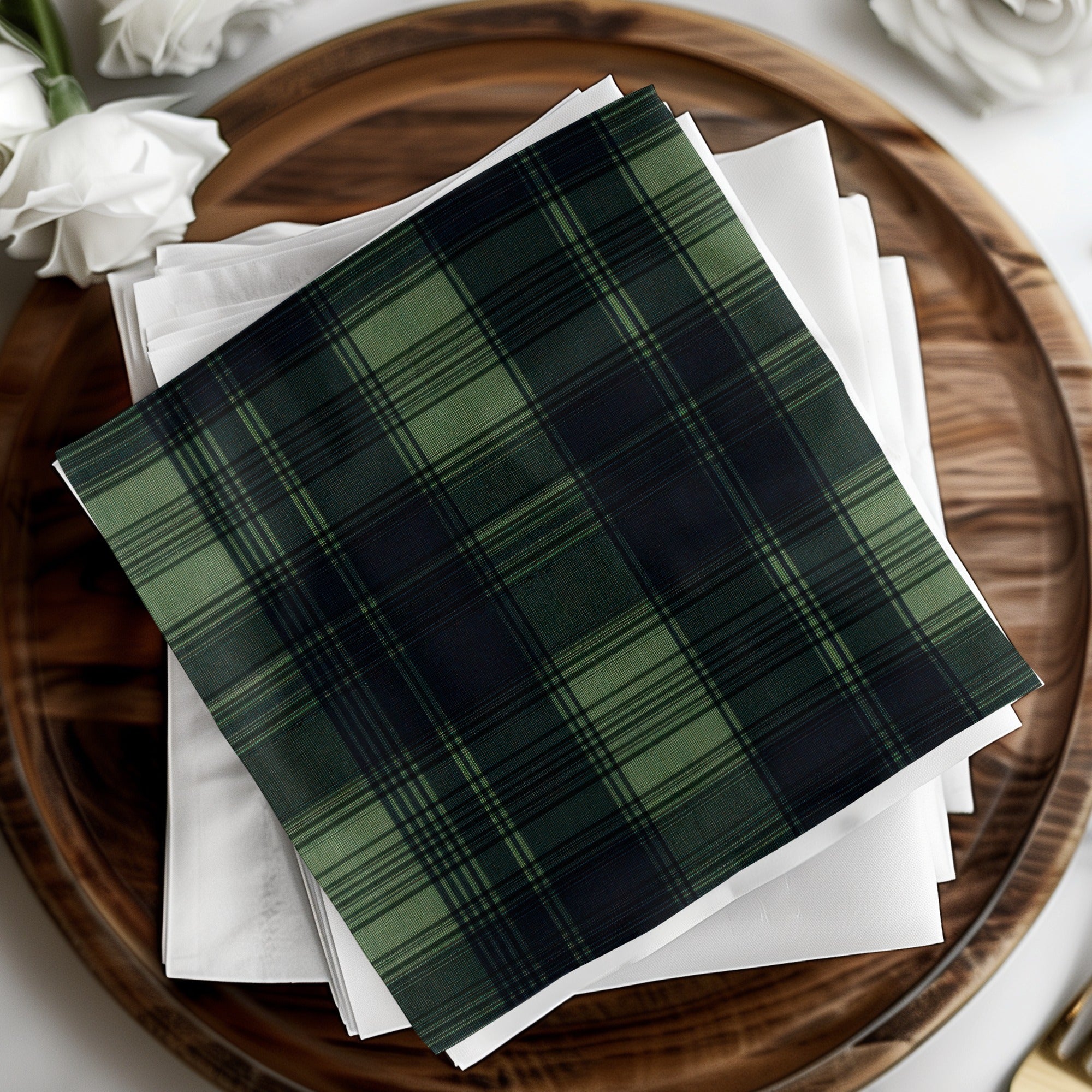 Masculine Seamless Black and Green Tartan Seamless Digital