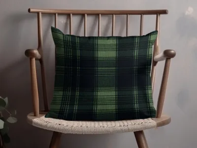 Masculine Seamless Black and Green Tartan Seamless Digital