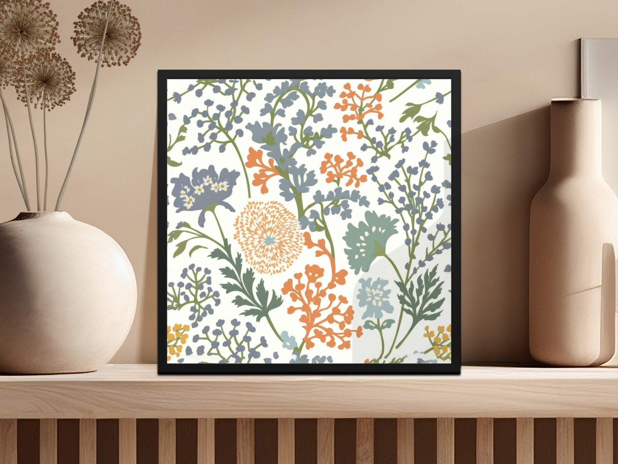 Matisse Seamless Floral Pattern Pastel Abstract Organic Leaves