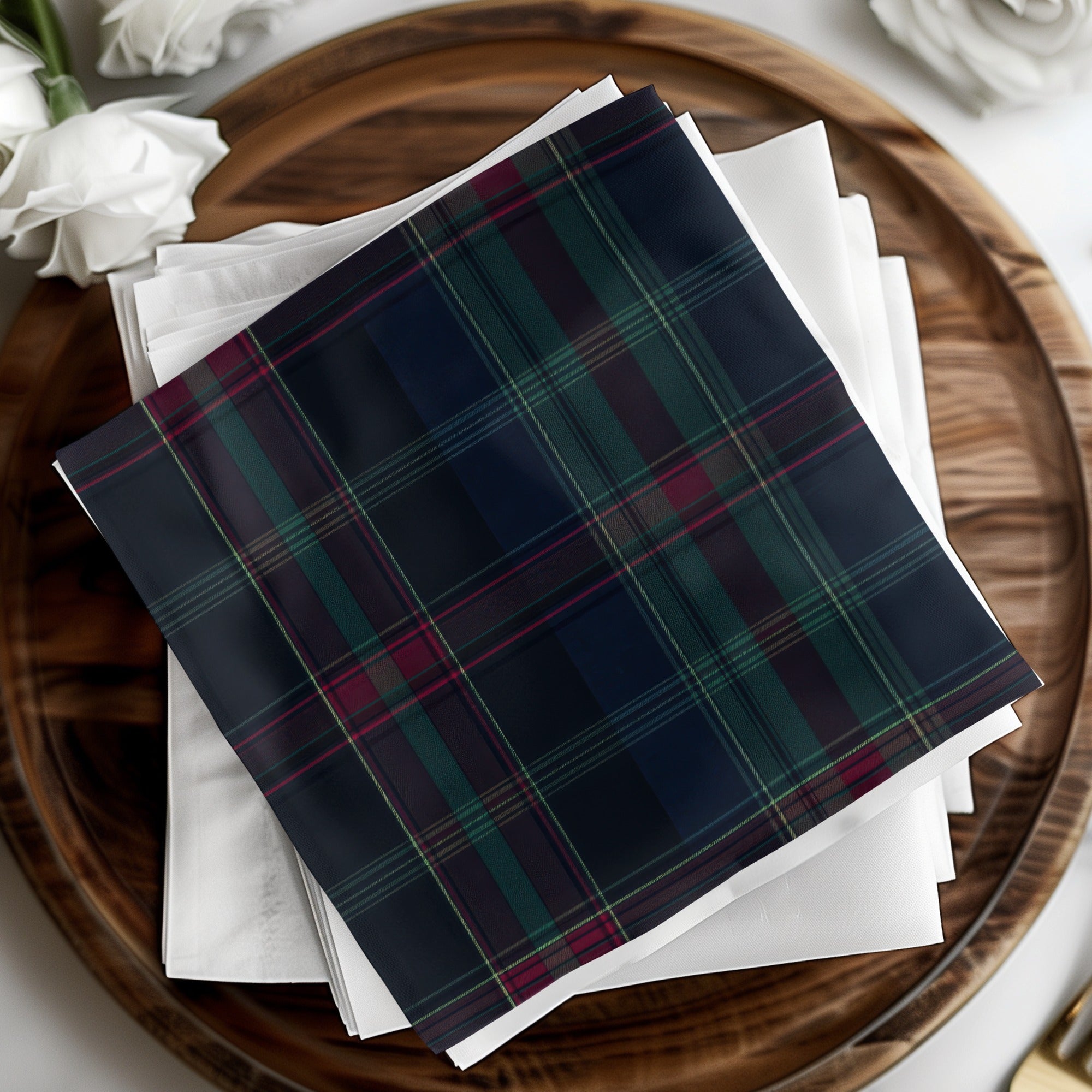 Men's Dark Moody and Stylish Scottish Tartan Background