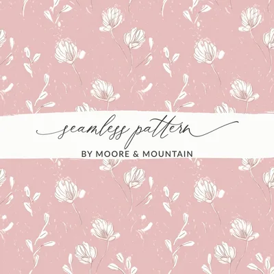 Minimalist Boho Pattern Blush Pastel Simple Modern Doodle Digital