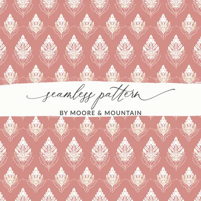 Minimalist Boho Pattern Blush Simple Modern Doodle Digital
