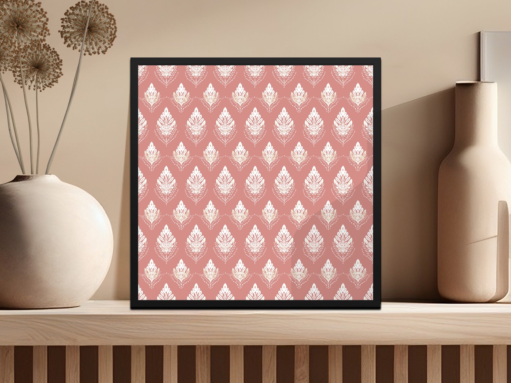 Minimalist Boho Pattern Blush Simple Modern Doodle Digital