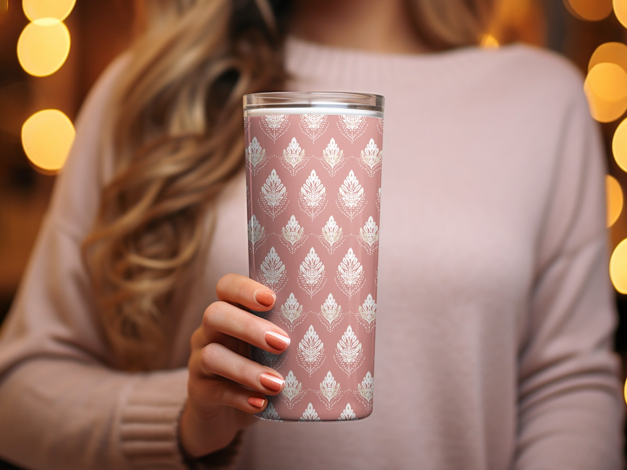Minimalist Boho Pattern Blush Simple Modern Doodle Digital