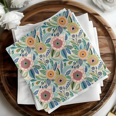 Mod Floral Delightful Blooms | Colorful Flower Digital Art