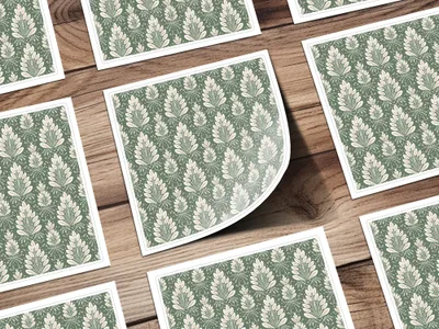 Modern Boho Seamless Green Background Digital Pattern Design