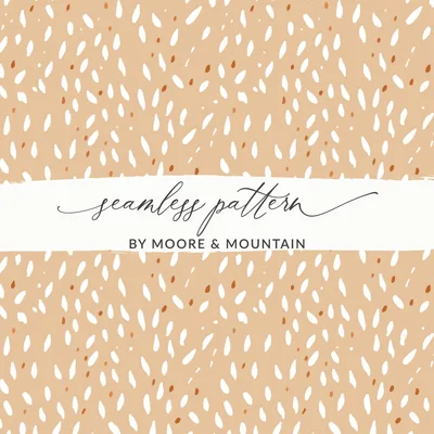 Modern Boho Seamless Tan and White Abstract Pattern Digital