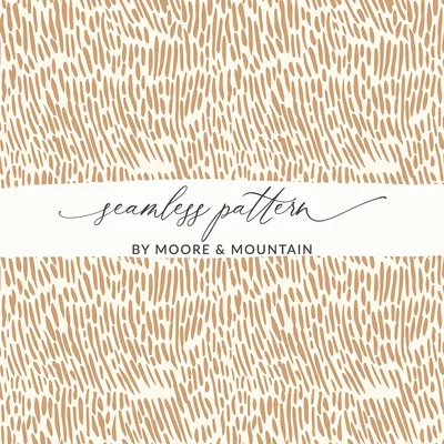 Modern Boho Seamless Tan and White Striped Design Digital