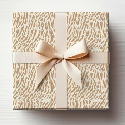 Modern Boho Seamless Tan and White Striped Design Digital