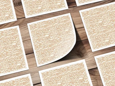 Modern Boho Seamless Tan and White Striped Design Digital
