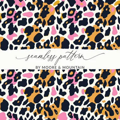 Modern Cheetah Print in Blush Pink and Yellow Seamless Animal Print Digital