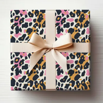 Modern Cheetah Print in Blush Pink and Yellow Seamless Animal Print Digital