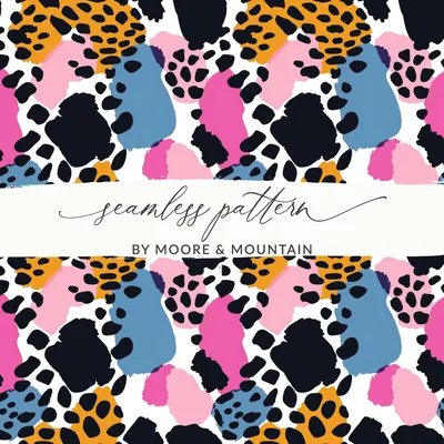 Modern Cheetah Print Wild Animal Print Light Blue Digital
