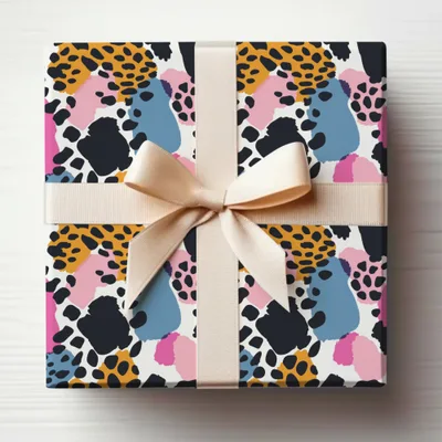 Modern Cheetah Print Wild Animal Print Light Blue Digital