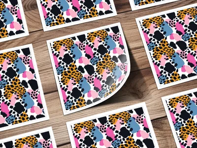 Modern Cheetah Print Wild Animal Print Light Blue Digital