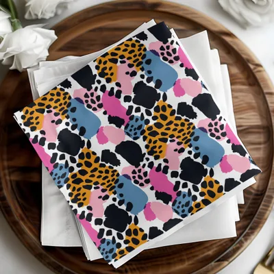 Modern Cheetah Print Wild Animal Print Light Blue Digital