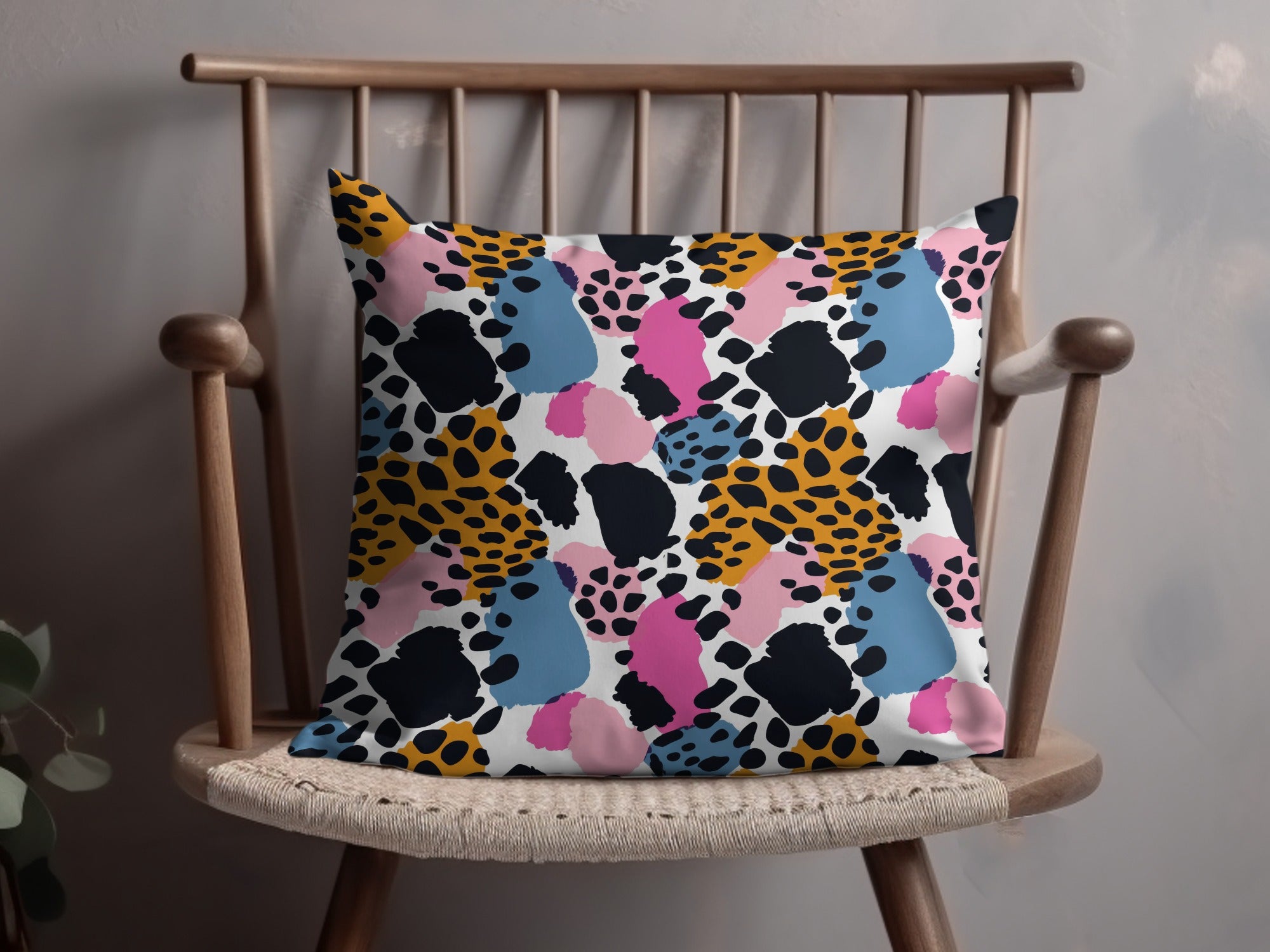 Modern Cheetah Print Wild Animal Print Light Blue Digital