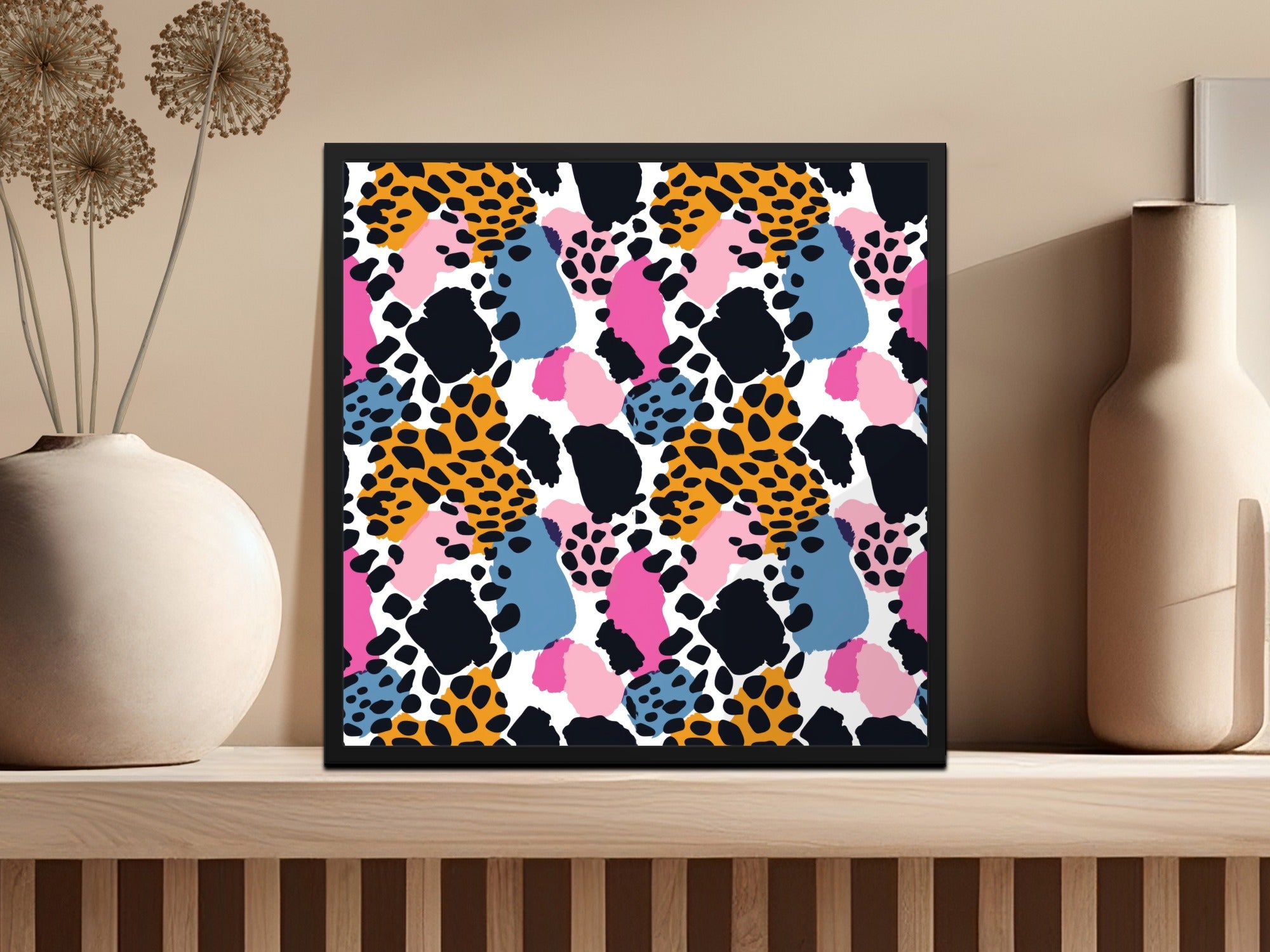 Modern Cheetah Print Wild Animal Print Light Blue Digital