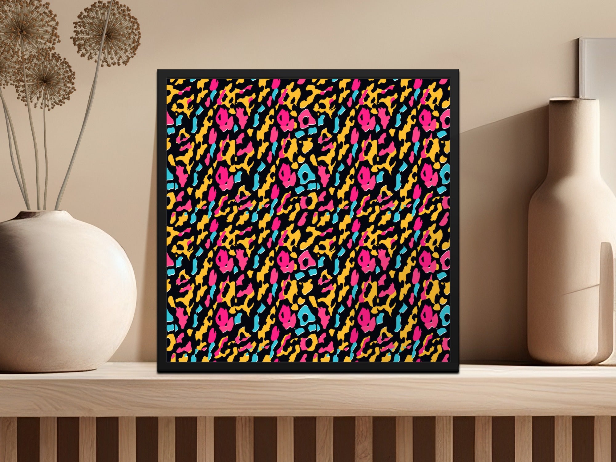 Modern Cheetah Print Yellow And Pink Wild Leopard Spots Digital