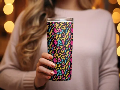 Modern Cheetah Print Yellow And Pink Wild Leopard Spots Digital