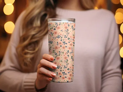 Modern Ditsy Flower Pattern Floral Background Digital