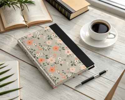 Modern Ditsy Flower Pattern with Elegant Floral Details Digital