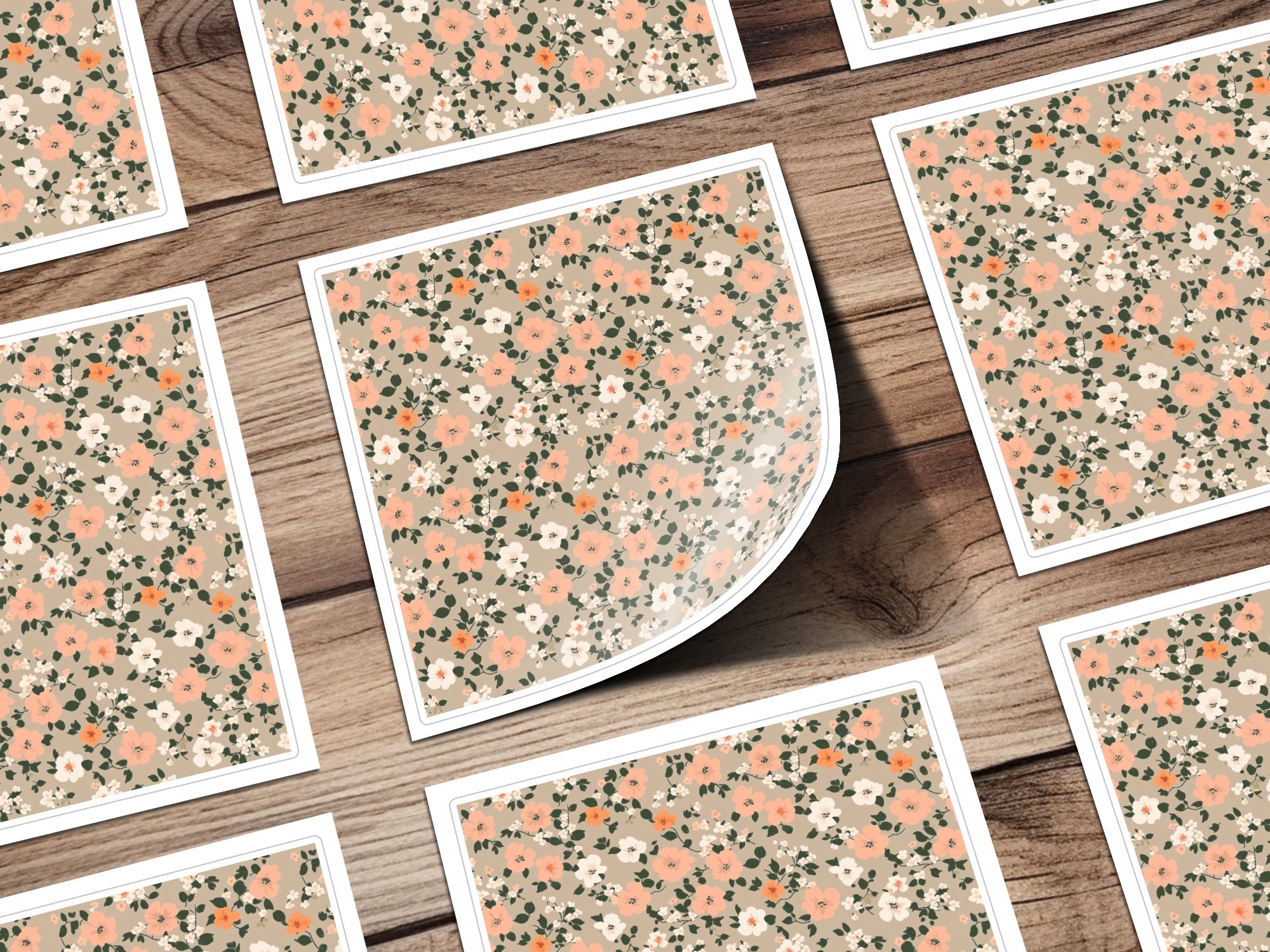 Modern Ditsy Flower Pattern with Floral Design Digital