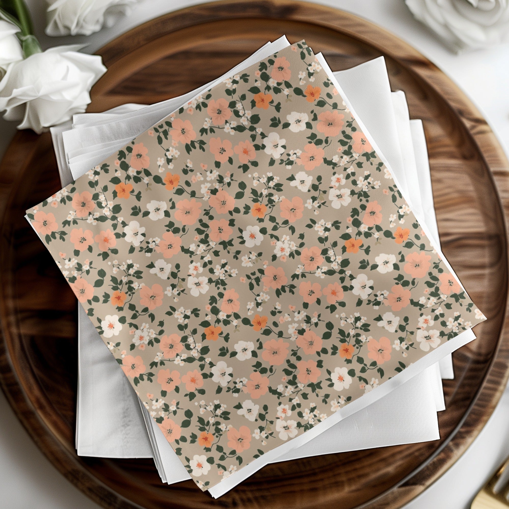 Modern Ditsy Flower Pattern with Floral Design Digital