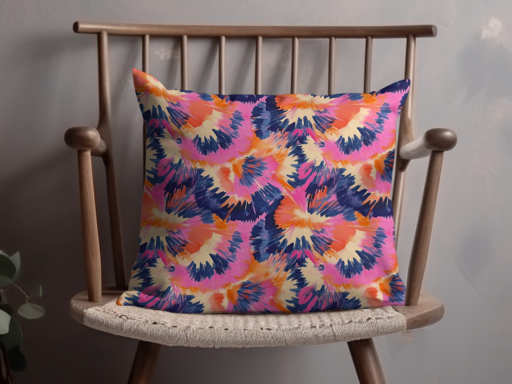 Modern Geometric Vivid Burst Seamless Pattern Dynamic Hues Abstract Shapes Digital