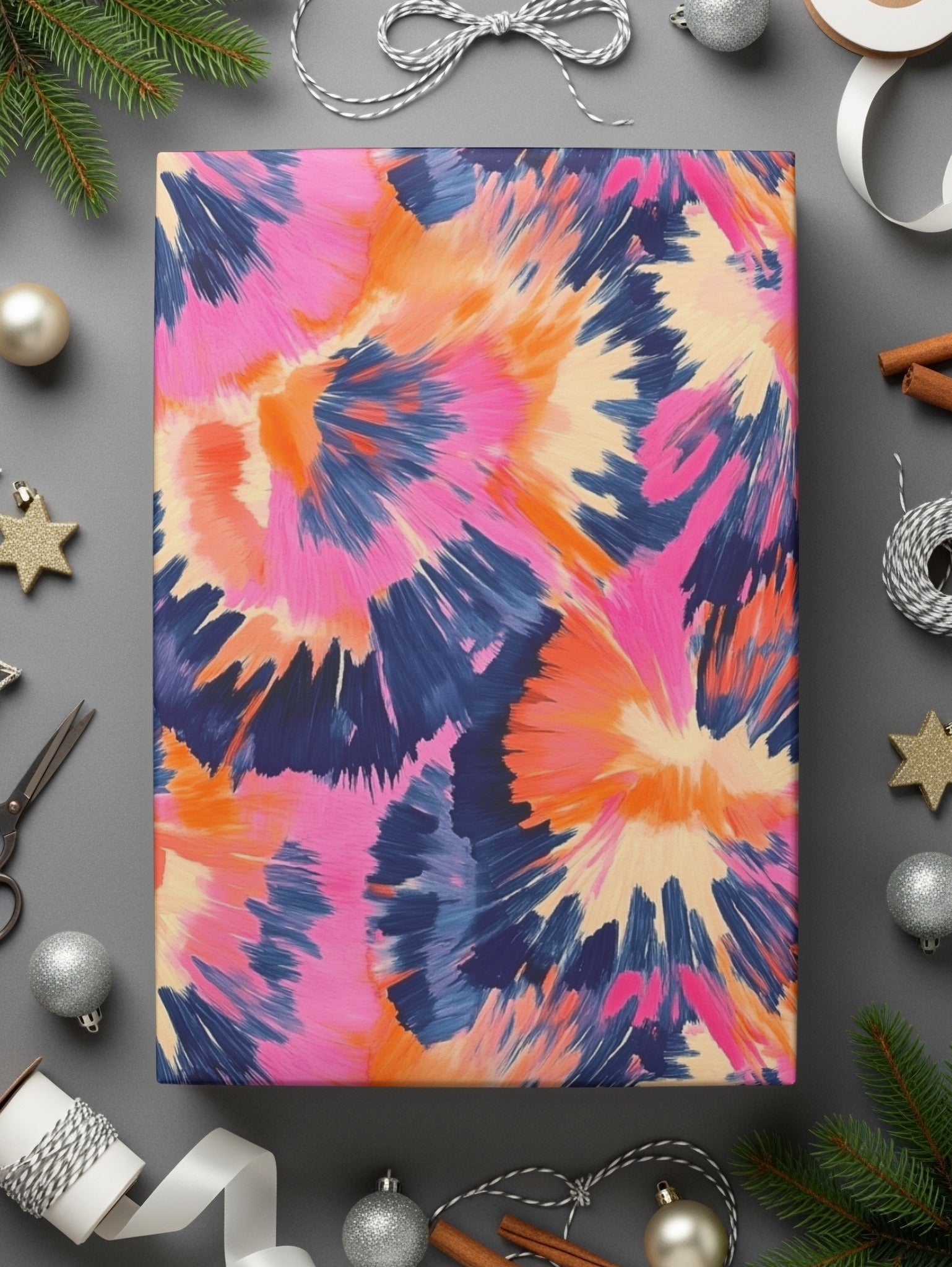 Modern Geometric Vivid Burst Seamless Pattern Dynamic Hues Abstract Shapes Digital