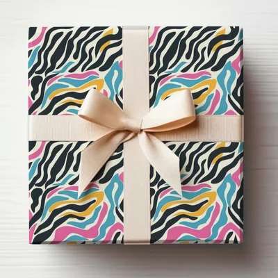 Modern Rainbow Colored Seamless Zebra Stripes Wild Animal Print