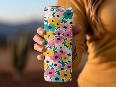 Modern Summery Floral Pattern Pastel Ditsy Floral Seamless Product