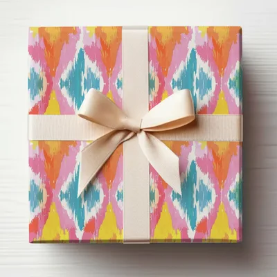 Modern Tribal Pattern Digital Download, Colorful Ikat Print, Bright Boho Seamless, Vibrant Ethnic Pattern, Commercial Use POD