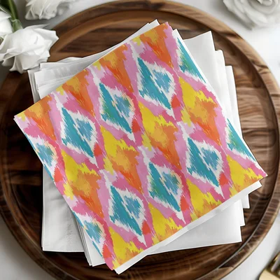 Modern Tribal Pattern Digital Download, Colorful Ikat Print, Bright Boho Seamless, Vibrant Ethnic Pattern, Commercial Use POD