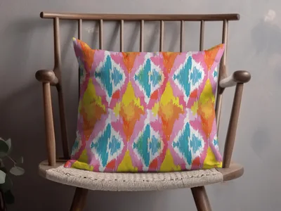 Modern Tribal Pattern Digital Download, Colorful Ikat Print, Bright Boho Seamless, Vibrant Ethnic Pattern, Commercial Use POD
