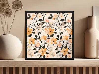 Modern Wildflowers Pastel Boho Wildflower Seamless Digital