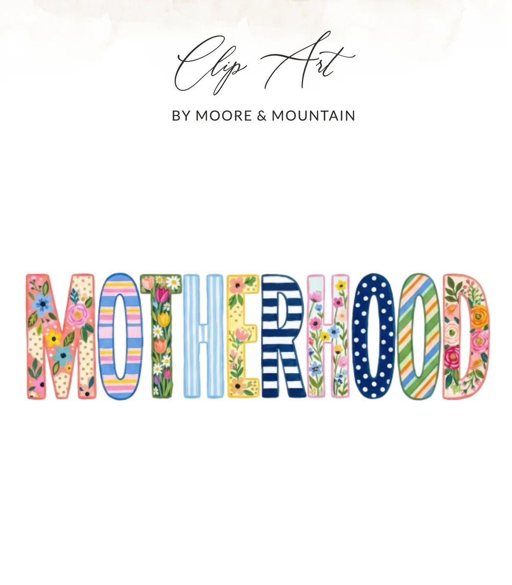 Motherhood Floral SVG PNG Digital Download, Vibrant Whimsical Mama Shirt Design, Cute Mom Life Sublimation File, Mother's Day Gift Idea